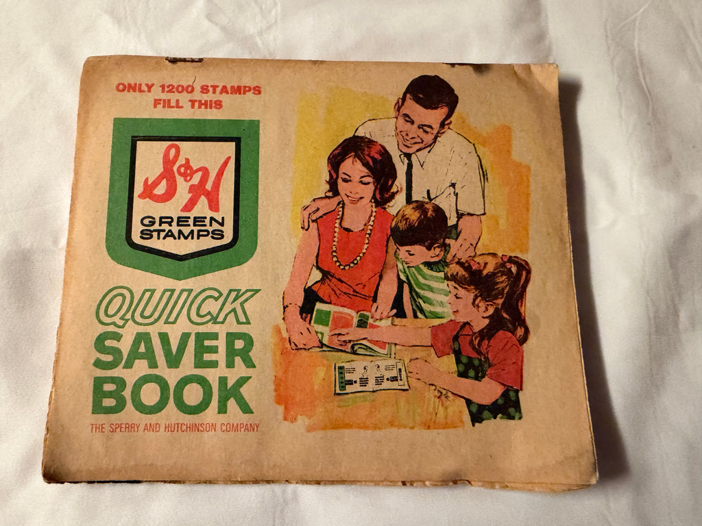 Book of S&H Green Stamps from the Sperry and Hutchinson Company Filled with 1200 Stamps