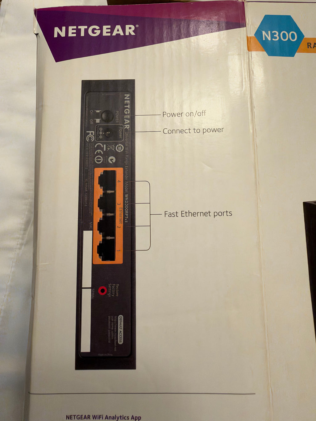 Netgear WiFi Ranger Extender N300 Range in Box with All Original Paperwork Upto 300 Mbps 4 Ports