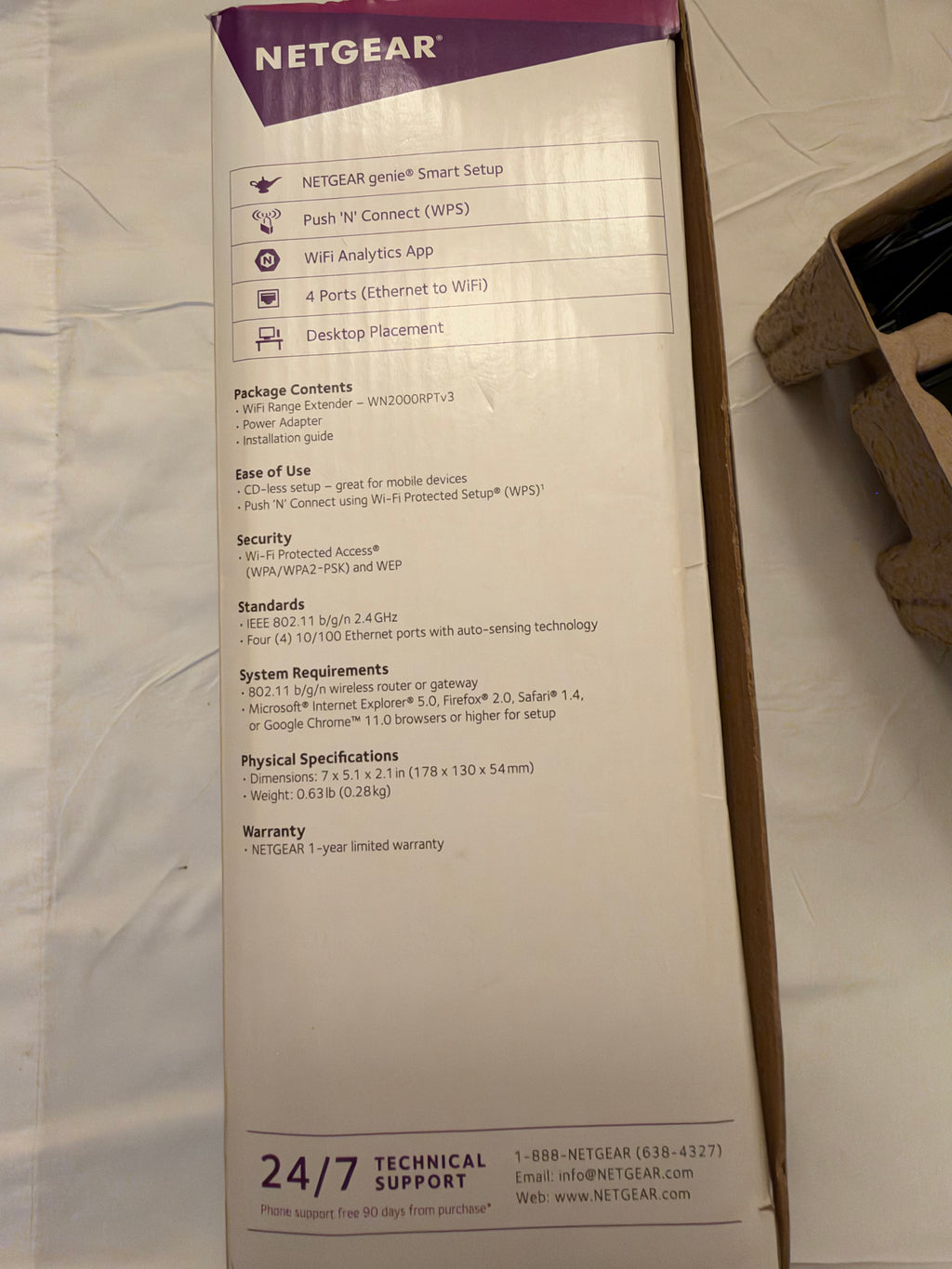 Netgear WiFi Ranger Extender N300 Range in Box with All Original Paperwork Upto 300 Mbps 4 Ports