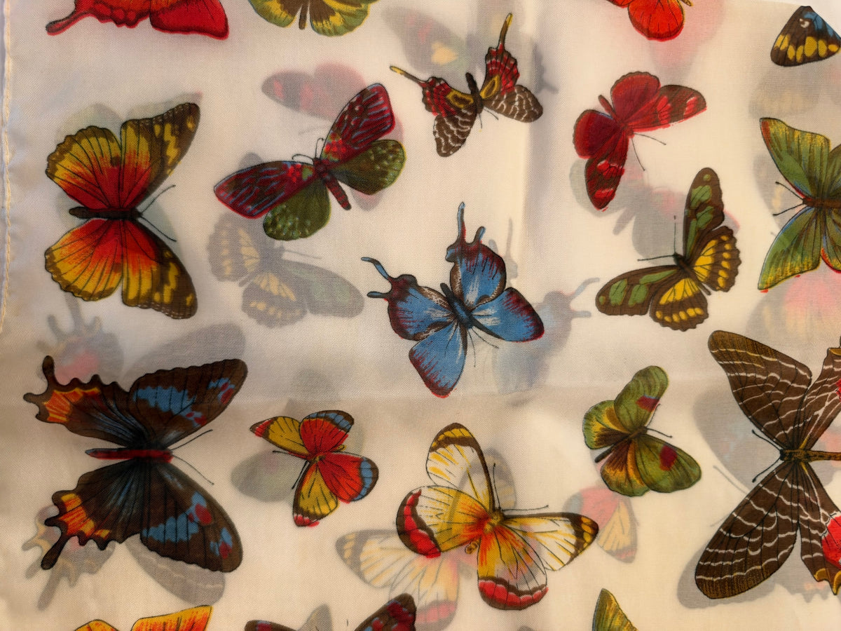 Butterfly Scarf Absolutely Beautiful 43 inches long by 12.25 wide Perfect Condition
