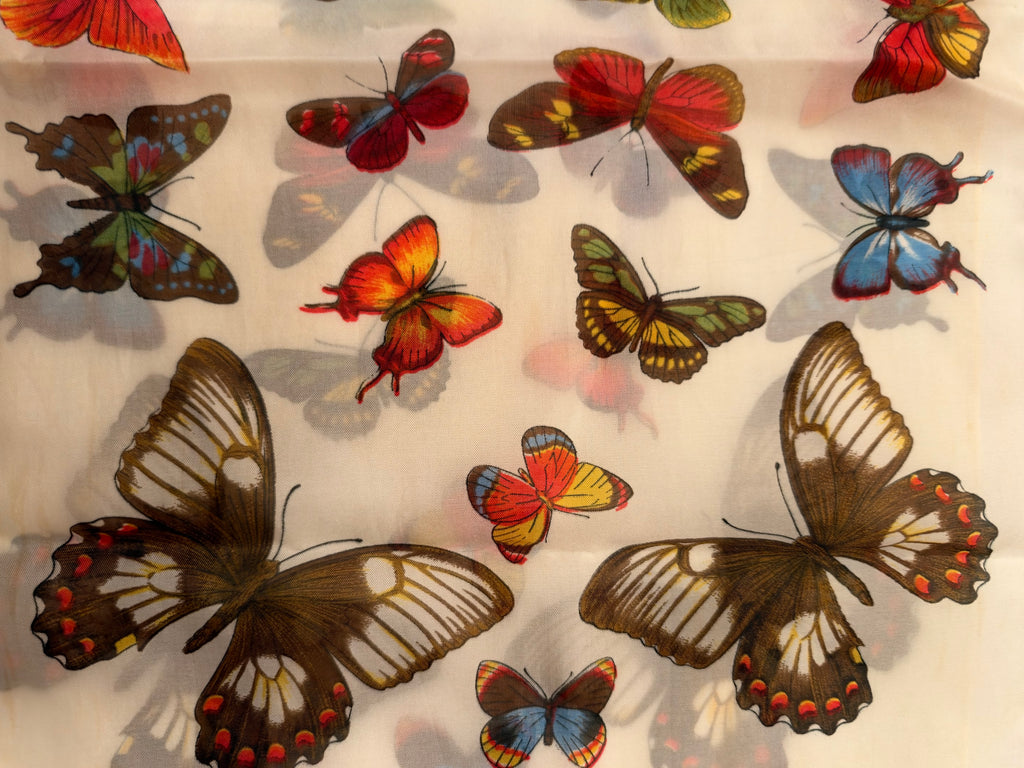 Butterfly Scarf Absolutely Beautiful 43 inches long by 12.25 wide Perfect Condition