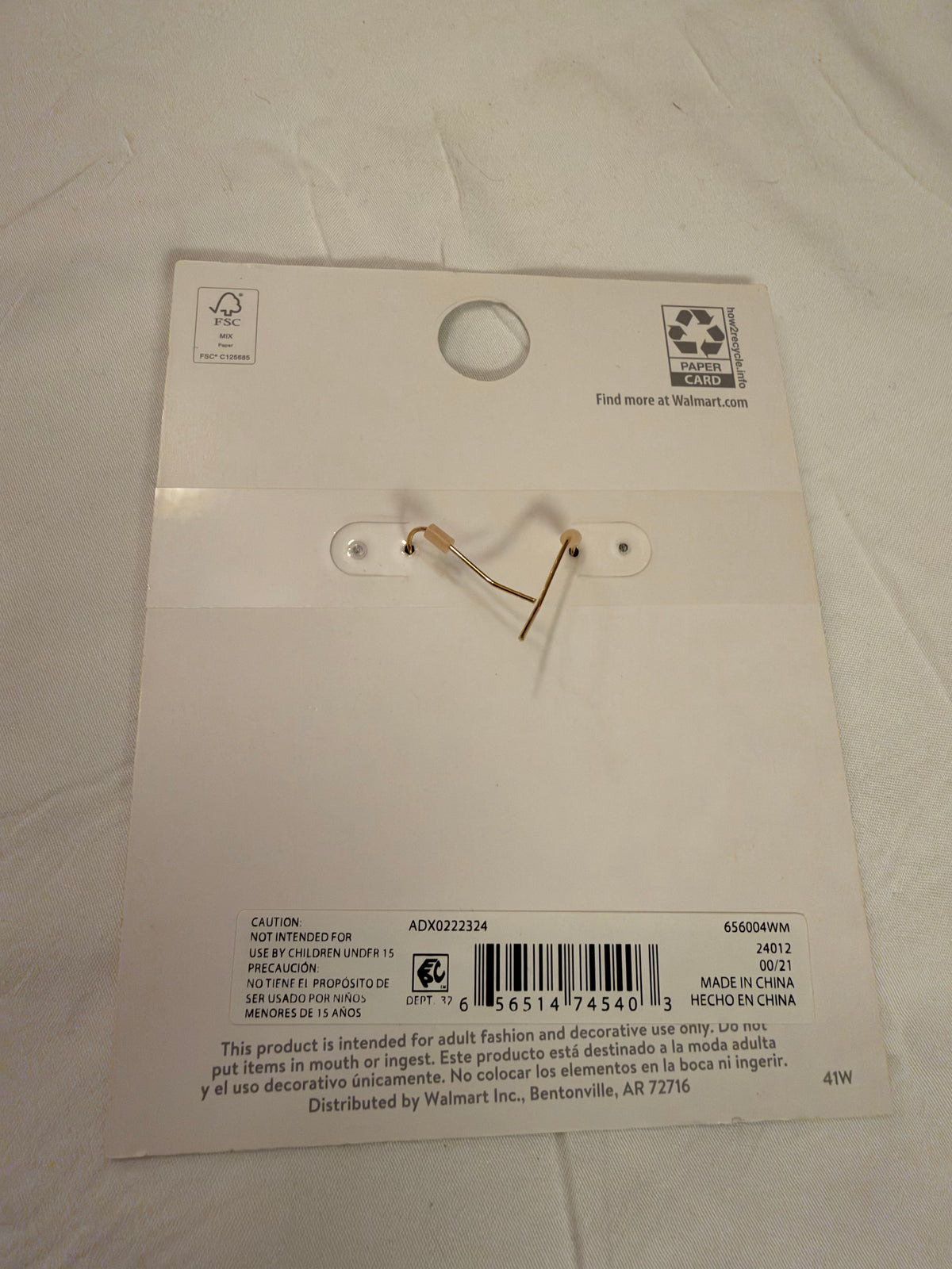 Time and Tru Quality Tested Hypo-allergenic Gold Tone Long Leaf Earrings